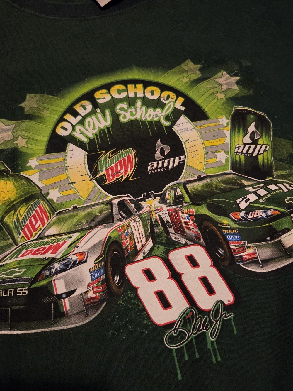 Vintage Winners Circle Dale Jr. Mountain Dew Amp Energy Racing Shirt - Picture 3 of 5